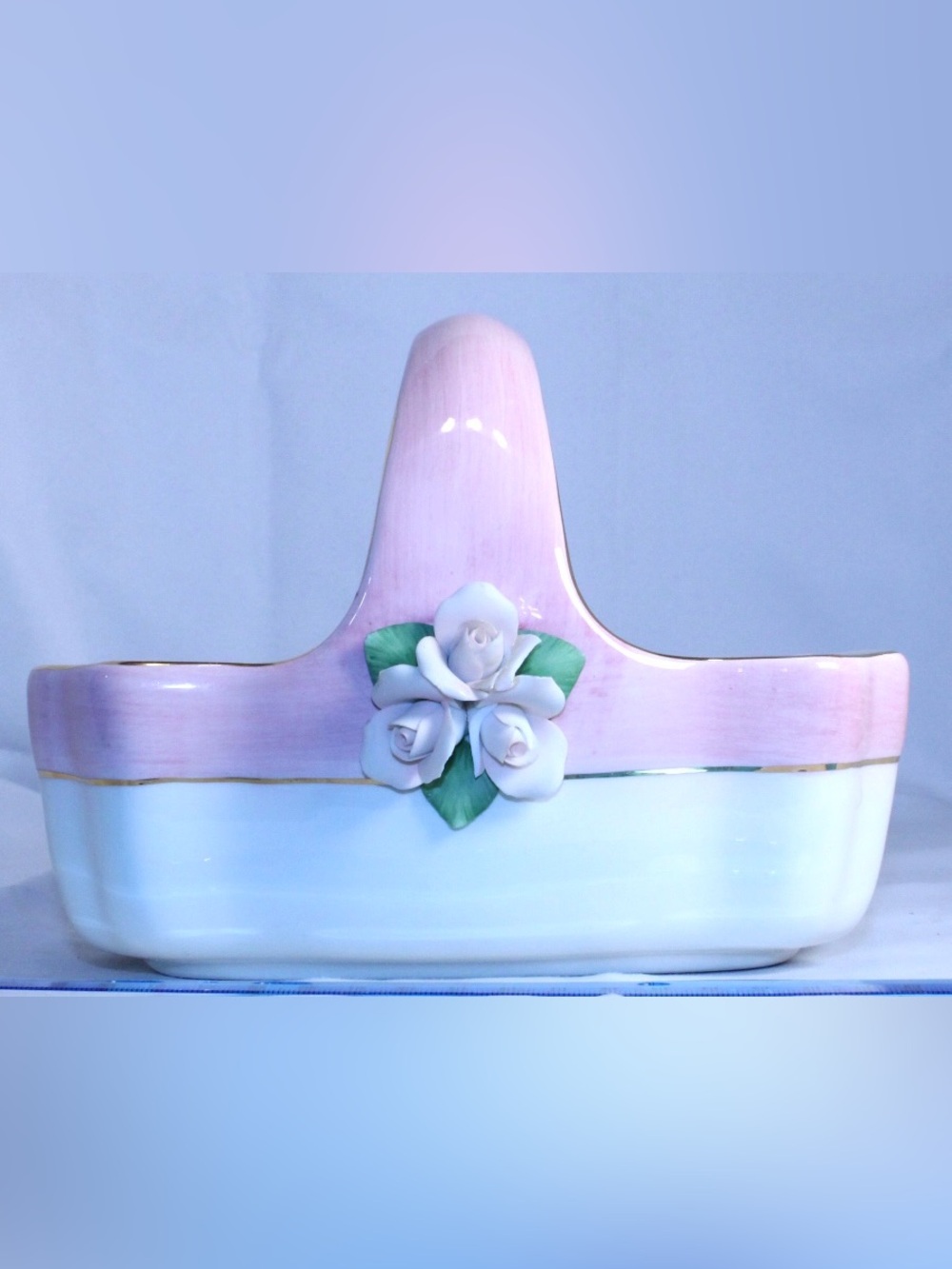 COLLECTABLE Teleflora Porcelain Flower Carrier